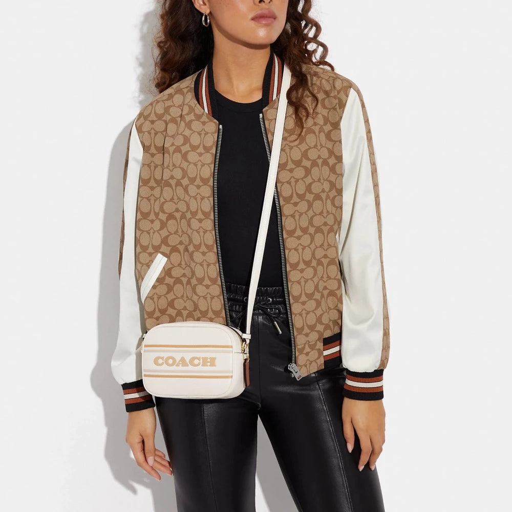 Coach stripe bag sale